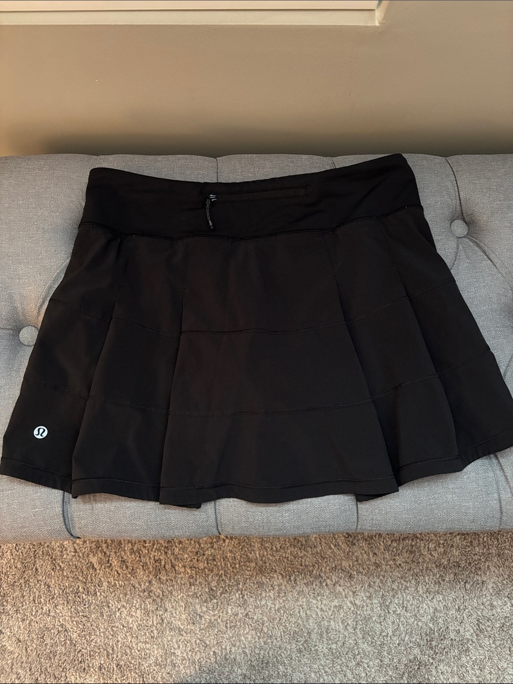lululemon athletica Black Skater Tennis Skirt with Logo